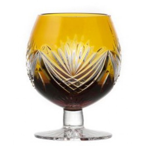 Crystal glass Brandy Janette, color amber, volume 230 ml