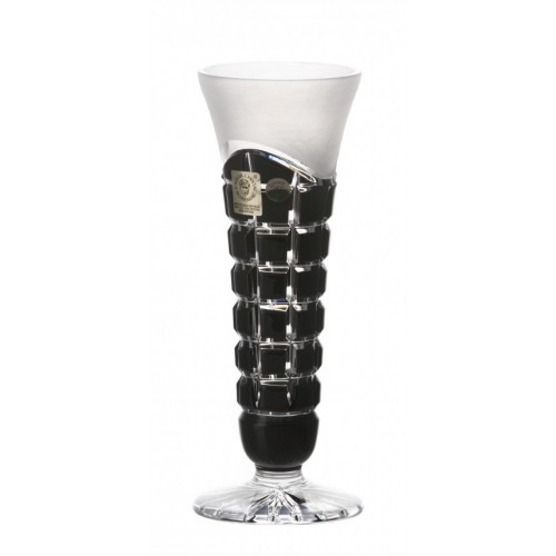 Crystal Vase Neron, color black, height 175 mm