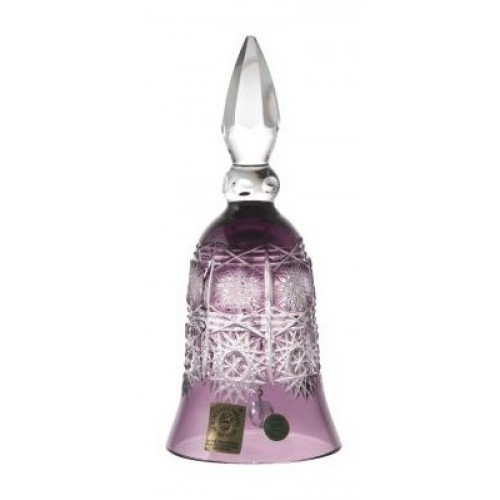 Crystal Bell Paula, color violet, height 155 mm