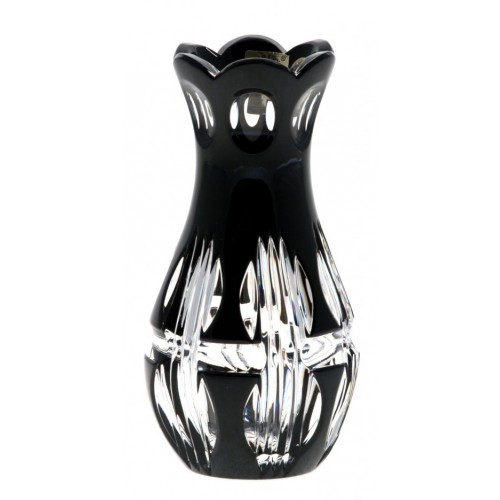 Crystal Vase Lisette, color black, height 128 mm
