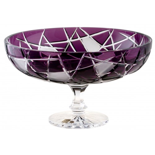 Crystal footed bowl Mars, color violet, diameter 305 mm