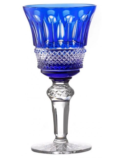 Crystal wine glass Tomy, color blue, volume 120 ml