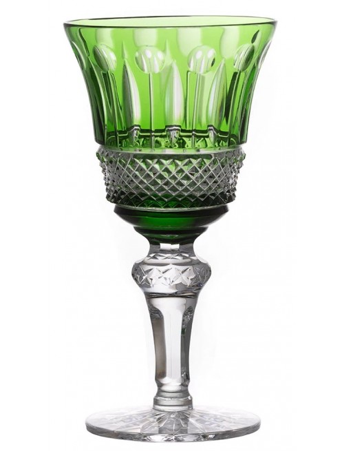 Crystal wine glass Tomy, color green, volume 120 ml