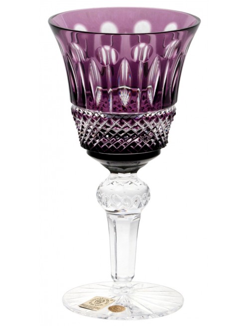 Crystal wine glass Tomy, color violet, volume 120 ml