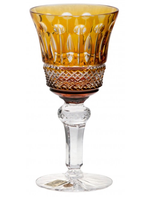 Crystal wine glass Tomy, color amber, volume 120 ml