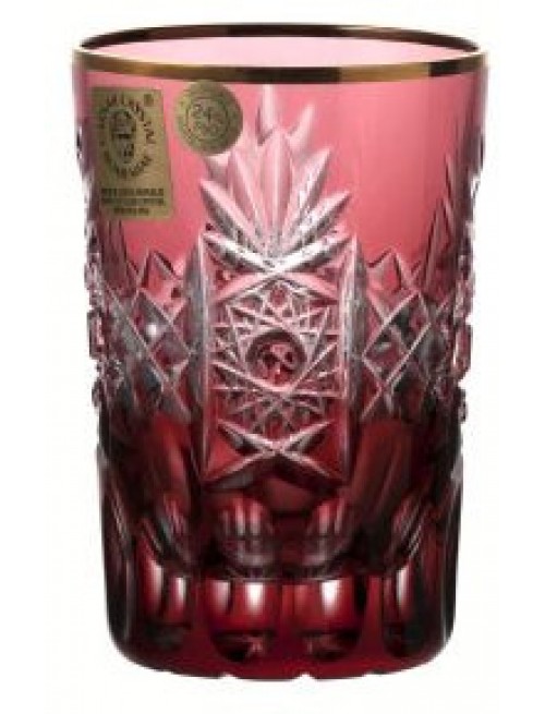 Crystal glass, color ruby, volume 100 ml