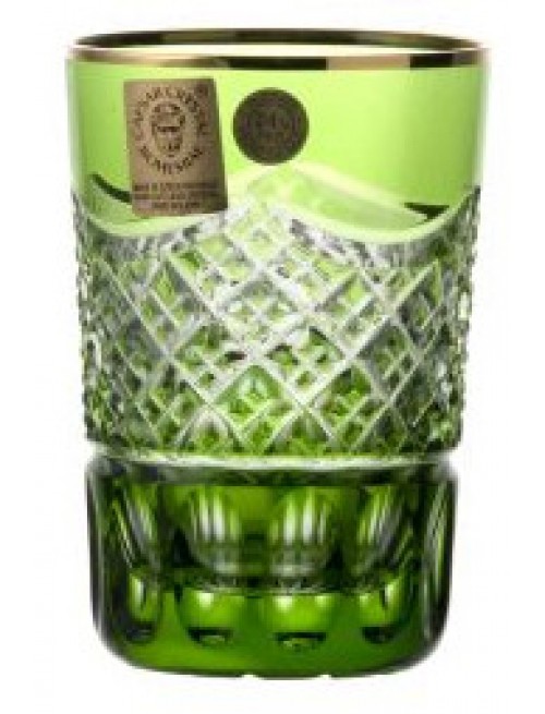 Crystal glass, color green, volume 100 ml