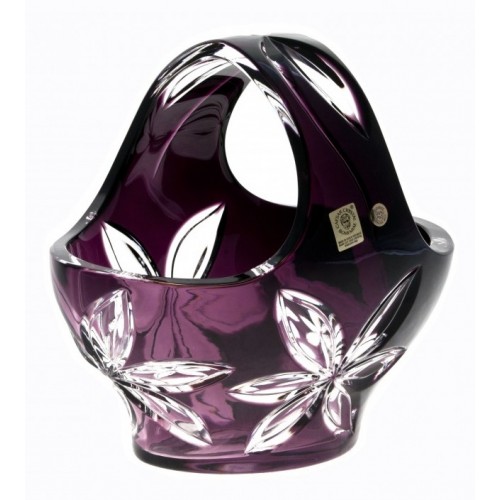 Crystal Basket Linda, color violet, diameter 200 mm