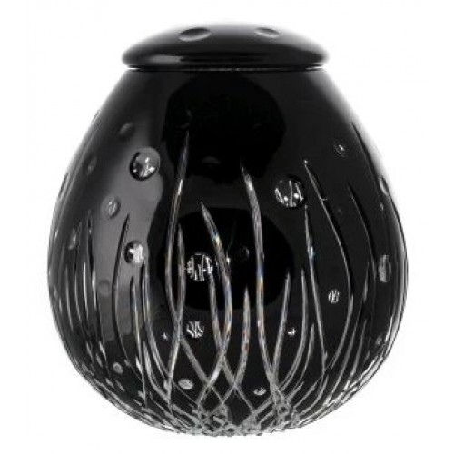 Crystal urn Heyday, color black, height 230 mm