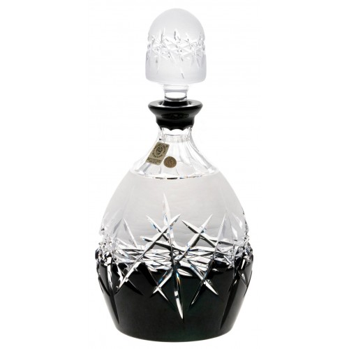 Crystal bottle Hoarfrost, color black, volume 700 ml