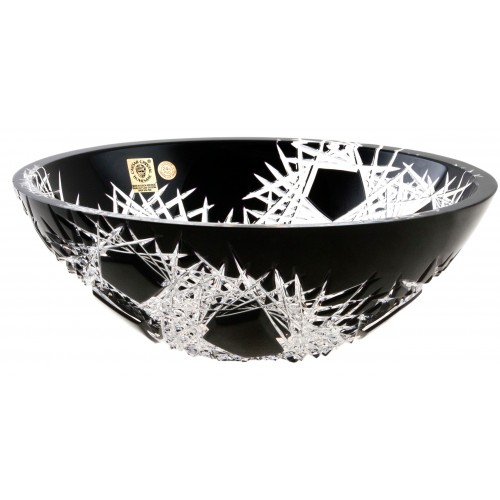 Crystal bowl Frost, color black, diameter 230 mm