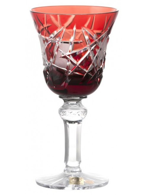 Crystal wine glass Mars, color ruby, volume 180 ml
