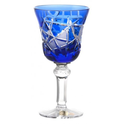 Crystal wine glass Mars, color blue, volume 240 ml