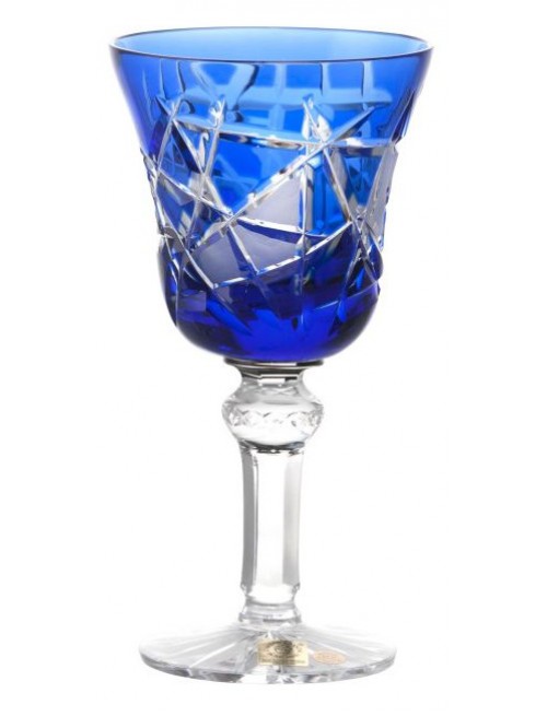 Crystal wine glass Mars, color blue, volume 240 ml