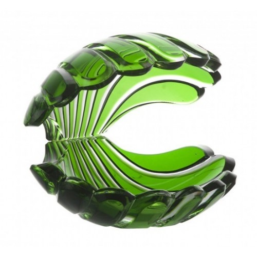 Crystal Seashell, color green, height 140 mm