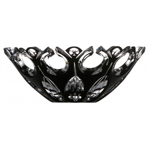 Crystal bowl Flamenco, color black, diameter 180 mm