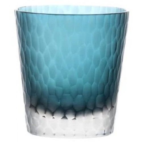 Crystal glass Marbles, color azure, volume 300 ml