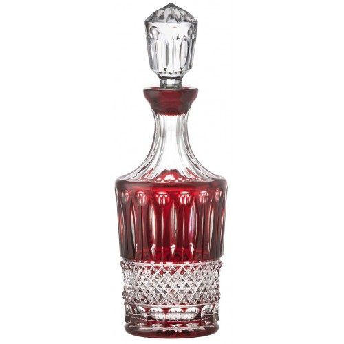 Crystal bottle Tomy, color ruby, volume 750 ml