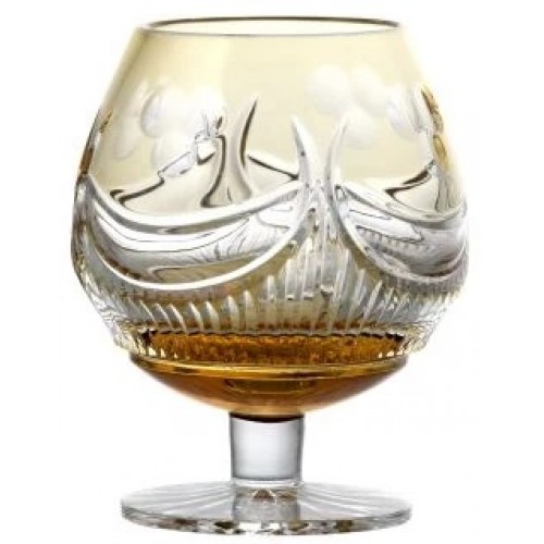 Crystal glass Brandy Diadem, color amber, volume 300 ml
