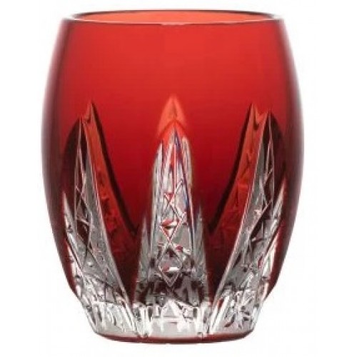 Crystal glass Flowerbud, color ruby, volume 250 ml