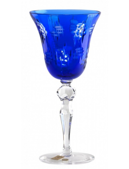 Crystal Wine Glass Silentio, color blue, volume 140 ml