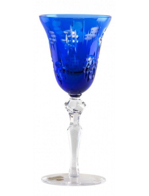 Crystal Wine Glass Silentio, color blue, volume 180 ml