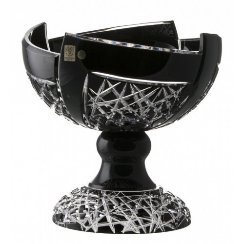 Crystal Footed Bowl Fan, color black, diameter 240 mm
