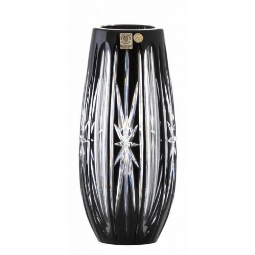 Crystal Vase Spark, color black, height 230 mm