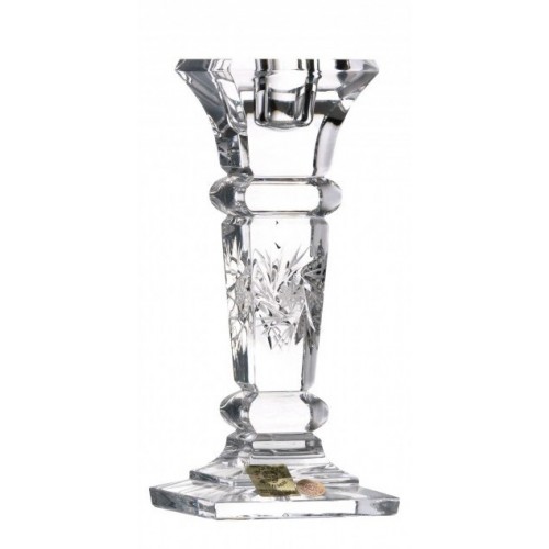 Crystal Candlestick PINWHEEL, color clear crystal, height 155 mm