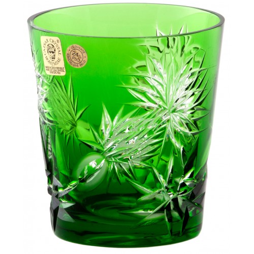 Crystal glass Thistle, color green, volume 250 ml
