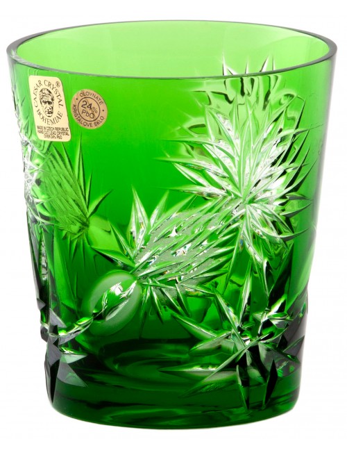 Crystal glass Thistle, color green, volume 250 ml