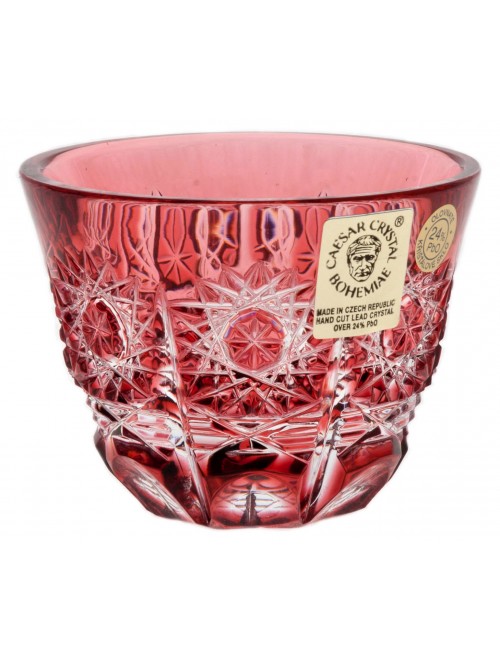 Crystal shot glass Paula, color ruby, volume 65 ml