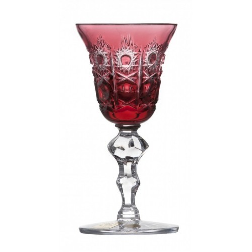 Crystal Shot Glass Petra, color ruby, volume 40 ml