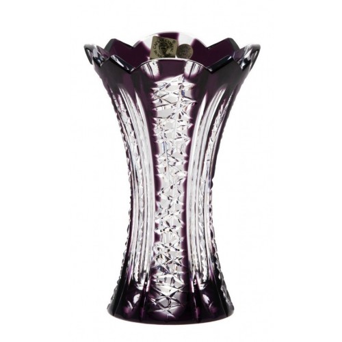 Crystal Vase Frigus, color violet, height 155 mm