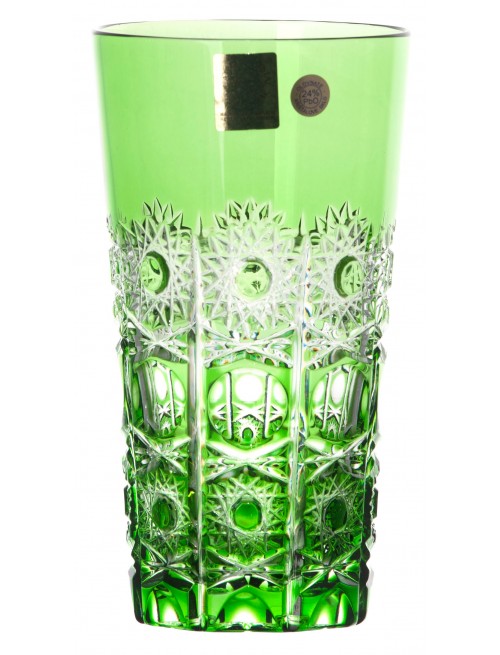 Crystal glass Petra, color green, volume 320 ml