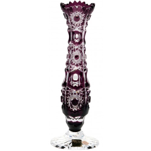 Crystal Vase Petra, color violet, height 205 mm
