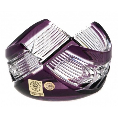 Crystal Bowl Laurel, color violet, diameter 100 mm