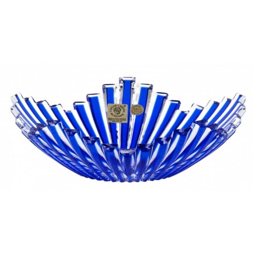 Crystal Bowl Mikado, color blue, diameter 180 mm