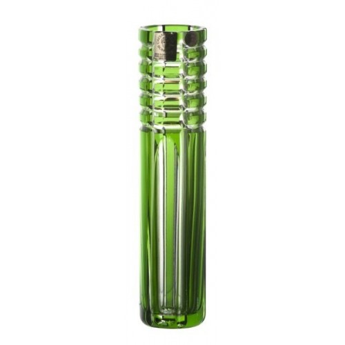 Crystal Vase Nora, color green, height 180 mm