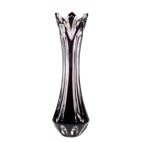 Crystal Vase Lotus, color violet, height 255 mm