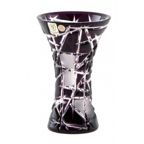 Crystal Vase Mars, color violet, height 155 mm