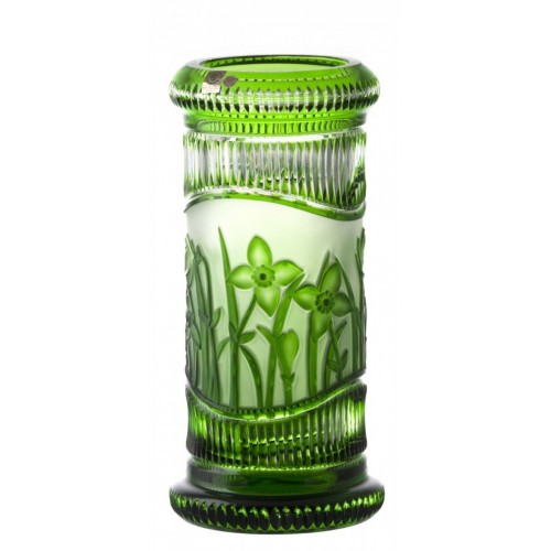 Crystal Vase Flowers, color green, height 300 mm