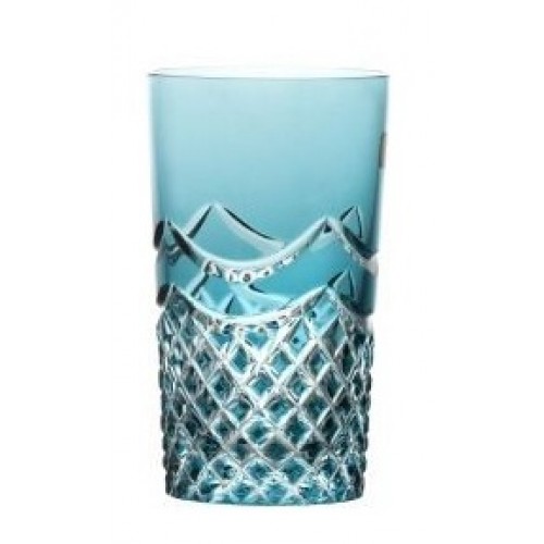 Crystal Glass Quadrus, color azure, volume 240 ml