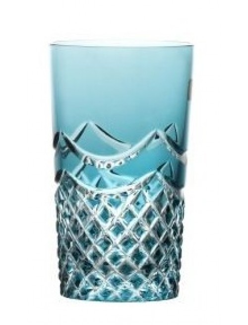 Crystal Glass Quadrus, color azure, volume 240 ml