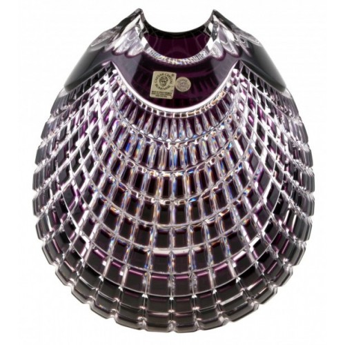 Crystal Vase Quadrus, color violet, height 135 mm