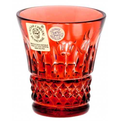 Crystal shot glass Tomy, color ruby, volume 45 ml