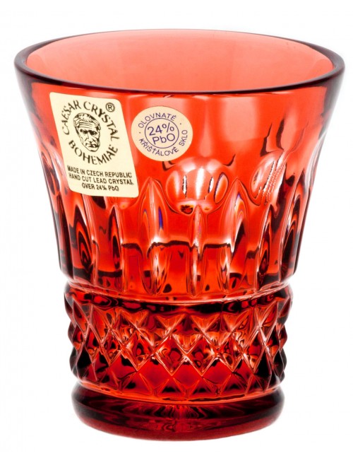 Crystal shot glass Tomy, color ruby, volume 45 ml