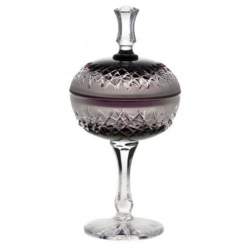 Crystal cup Hoarfrost, color violet, height 315 mm