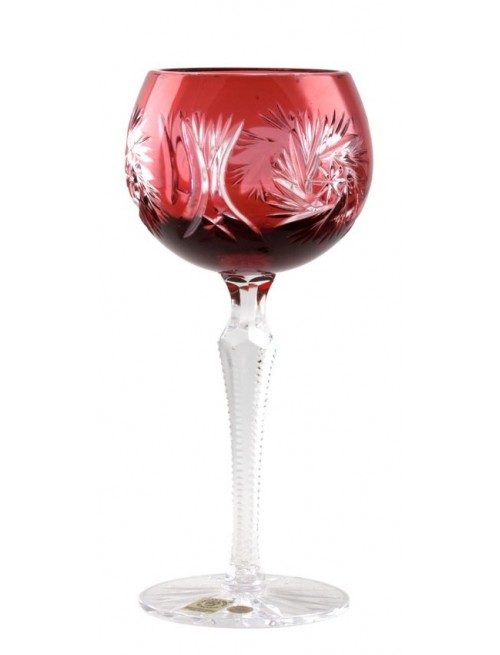 Crystal Wine Glass Pinwheel, color ruby, volume 190 ml