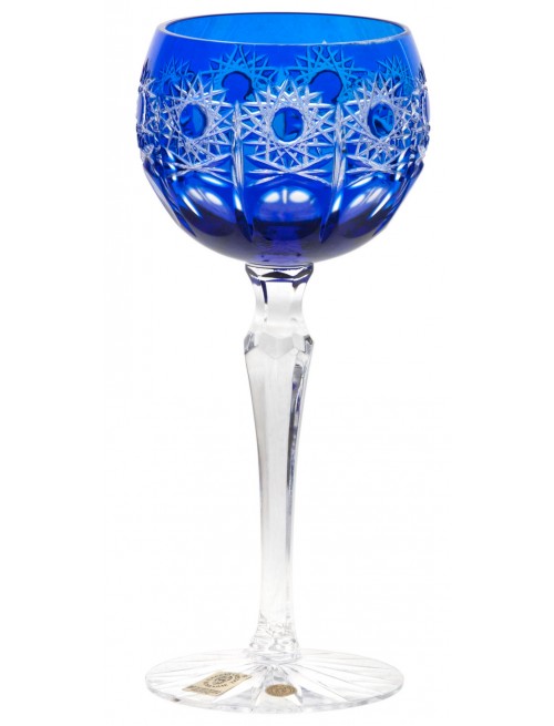 Crystal wine glass Petra, color blue, volume 190 ml